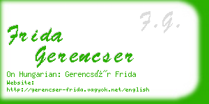 frida gerencser business card